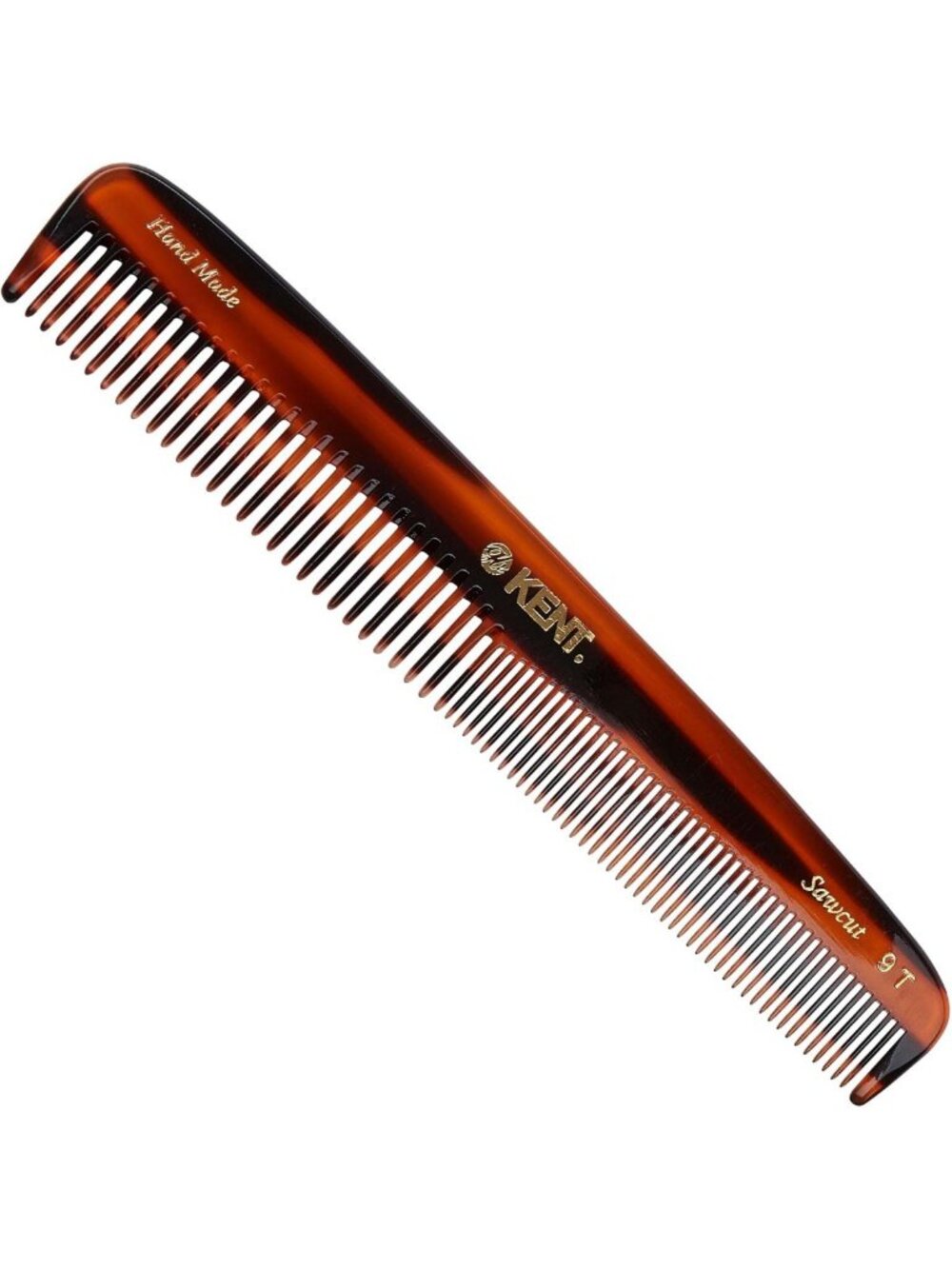 Large Tortoiseshell Detangling Comb - Handmade Fine & Wide Tooth for Wet Hair